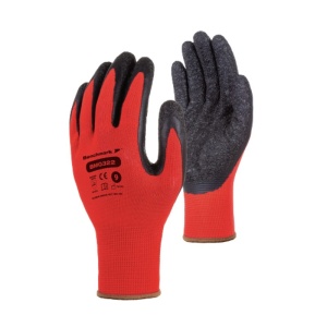 Benchmark BMG322 Latex-Palm Lint-Free Seamless Grip Gloves (Red)